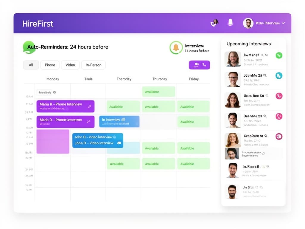 Calendar Scheduling interface